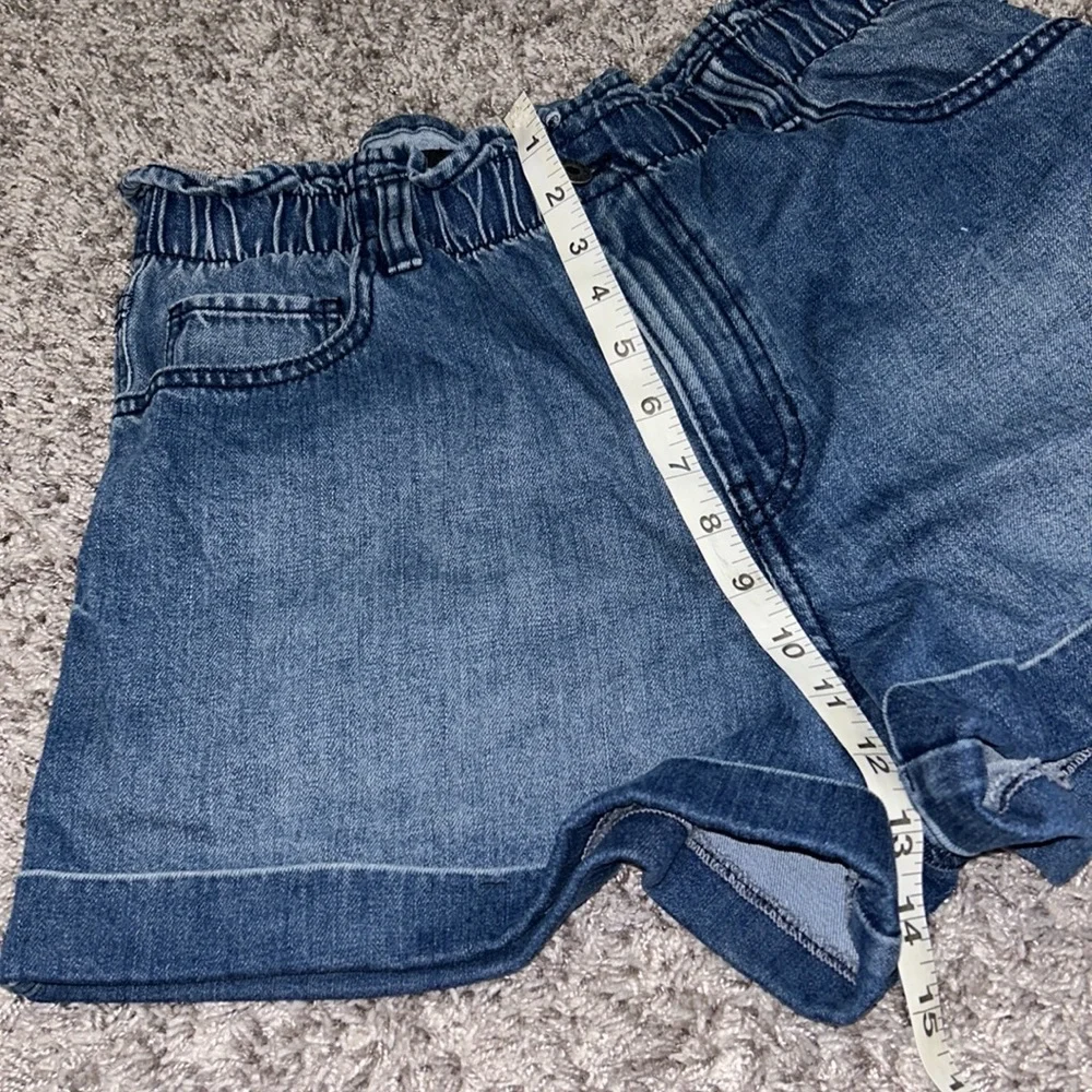 Sincerely Jules Denim‎ Paperbag Waist Shorts Blue Size 7 28 Cuffed